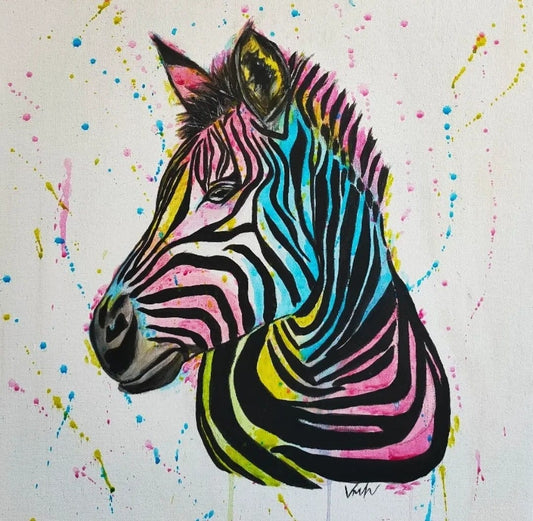 "Spirit The Zebra" Print - by Victoria Montgomery-Hodge Art